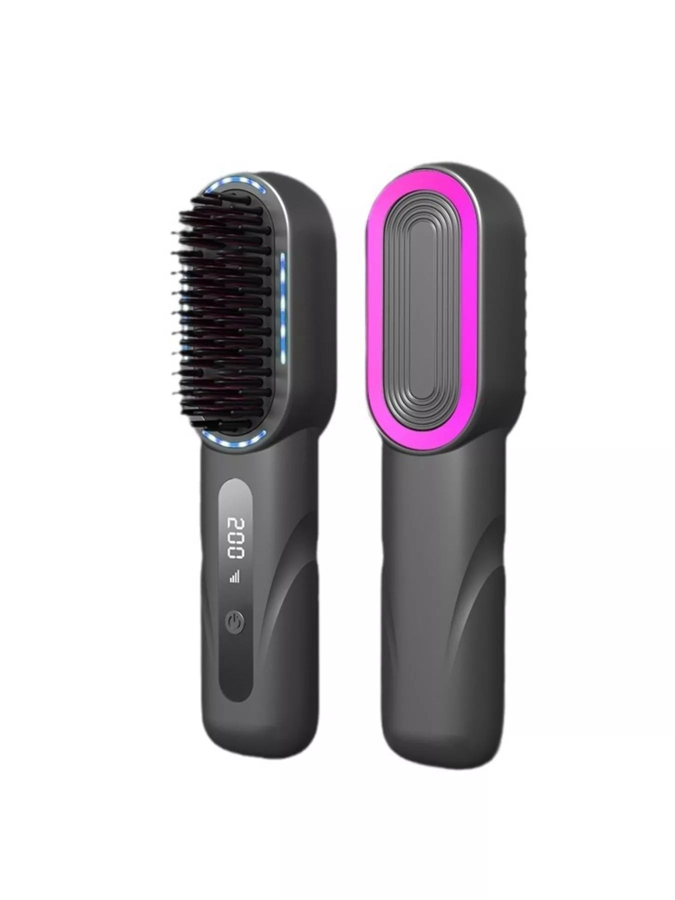 Dark gray Trendsi fast heating straightening comb with ergonomic design and multiple heat settings for sleek, straight hair.