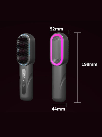 Dark gray Trendsi fast heating straightening comb, one size, with heated ceramic plates for quick hair styling.