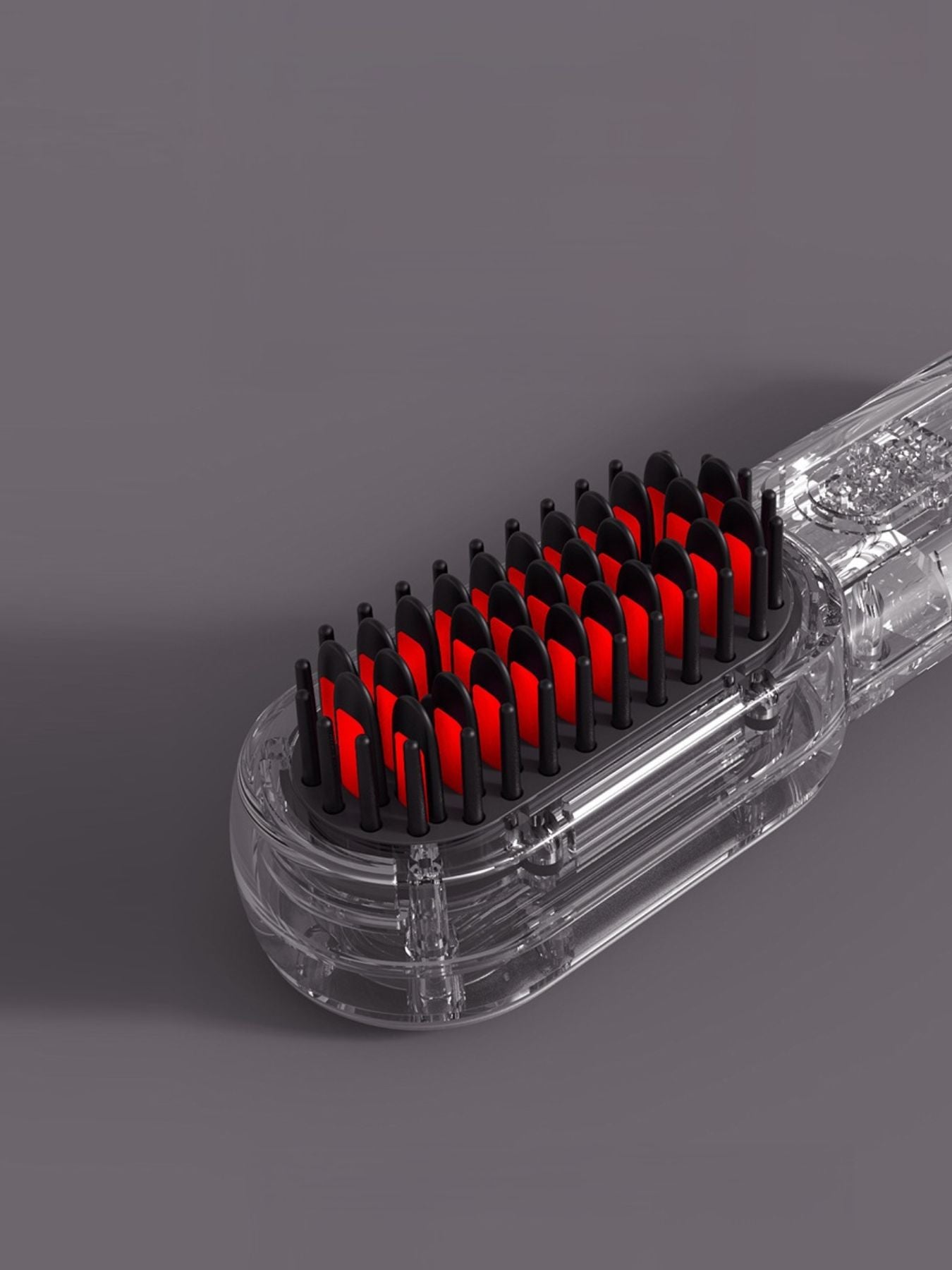 Dark gray Trendsi fast heating straightening comb with a sleek design, ideal for quick and easy hair styling.
