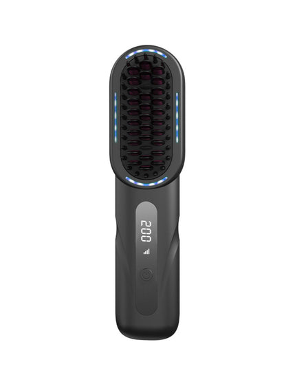 Dark gray Trendsi fast heating straightening comb, one size, with sleek design and evenly spaced teeth for hair styling.