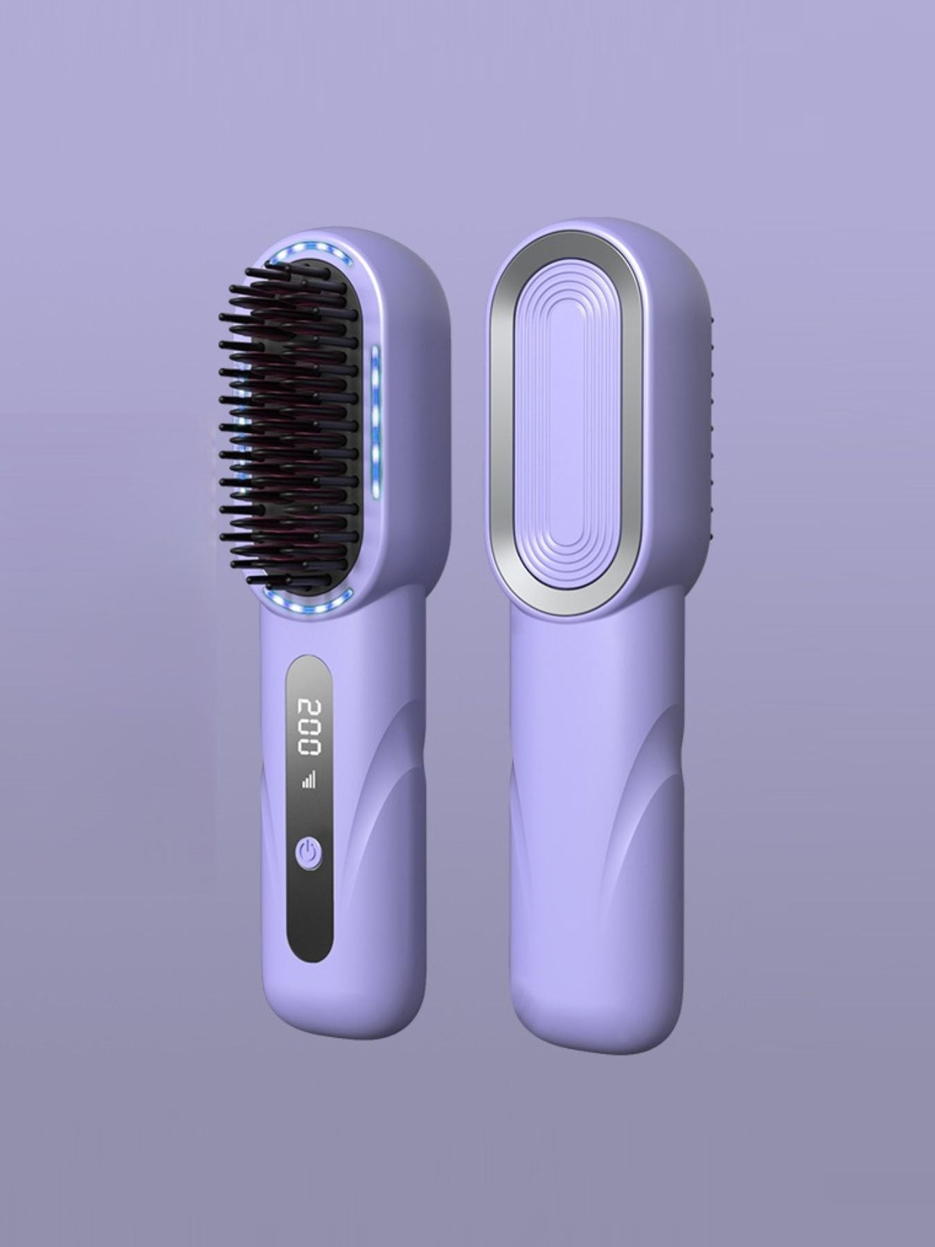 Dark gray Trendsi fast heating straightening comb with ergonomic design for quick hair styling.