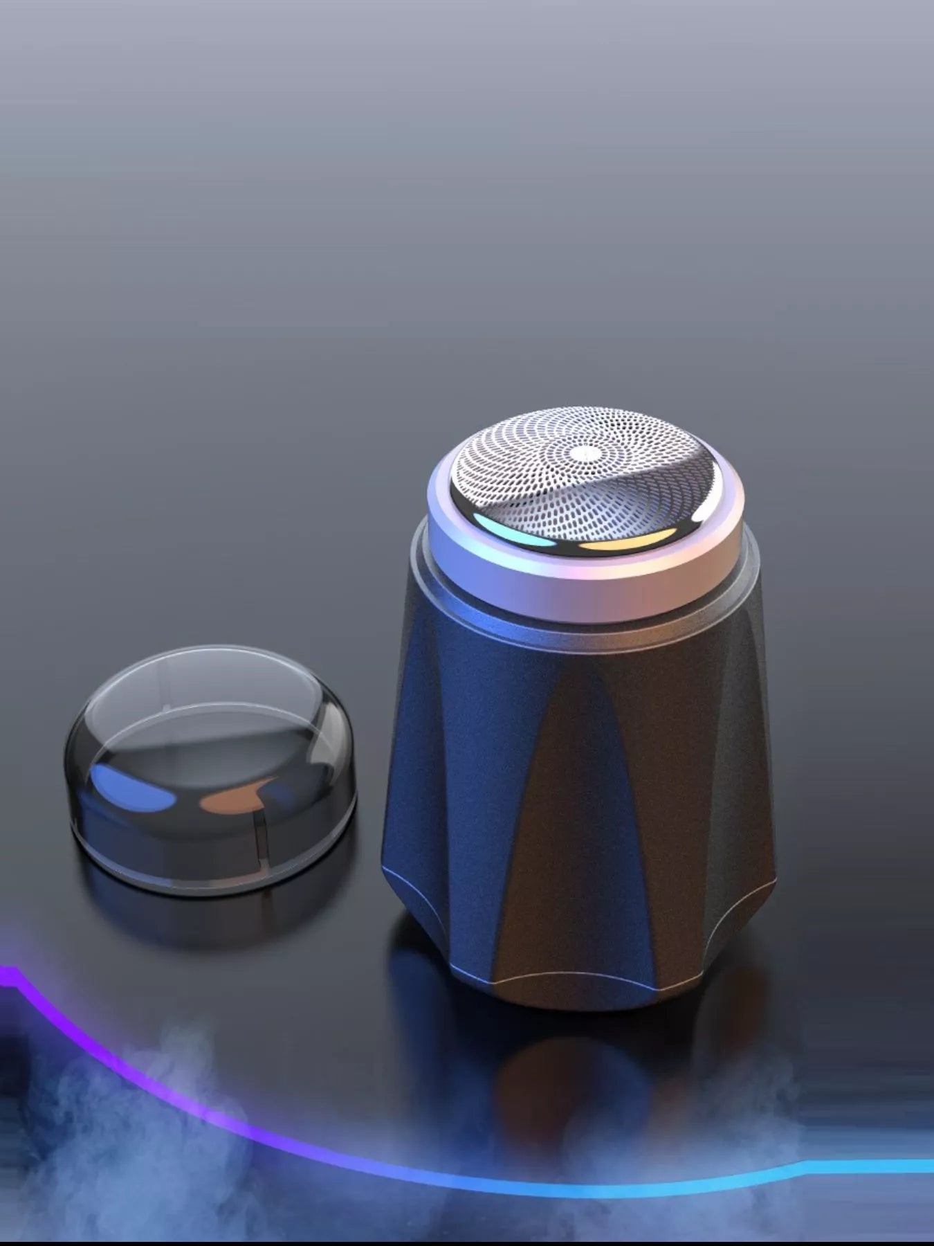 Dark gray portable mini electric shaver from Trendsi, compact design ideal for travel and quick grooming.
