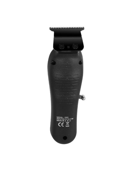 Dark gray cordless hair clipper with LED display, featuring adjustable blades and ergonomic design by Trendsi.