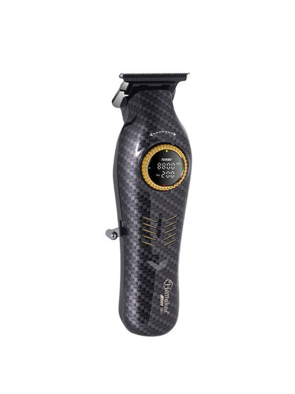Dark gray Trendsi cordless hair clipper with LED display and ergonomic design for precise haircutting.