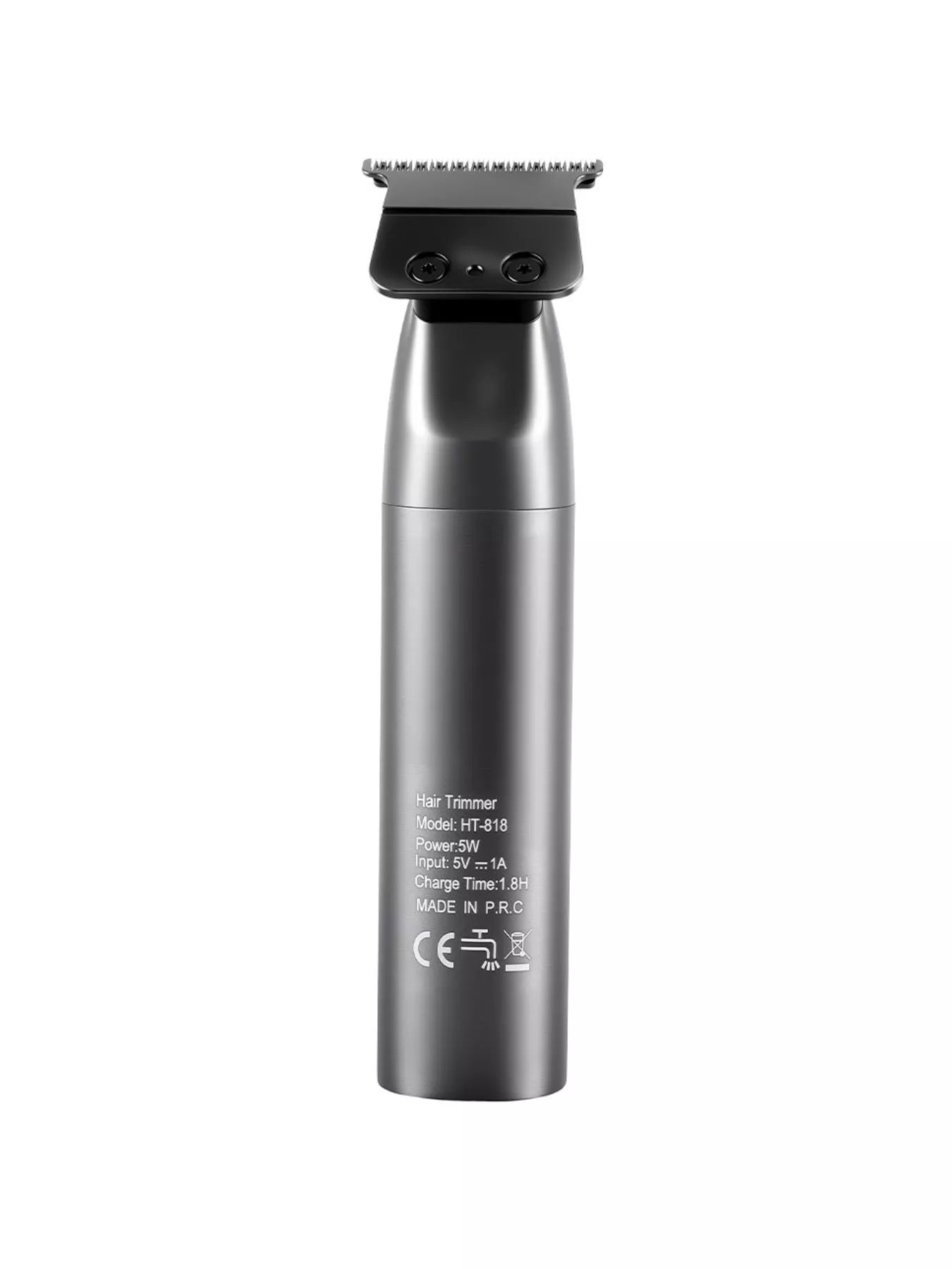 Dark gray cordless hair clipper with LED display from Trendsi, showing adjustable blades and ergonomic design.