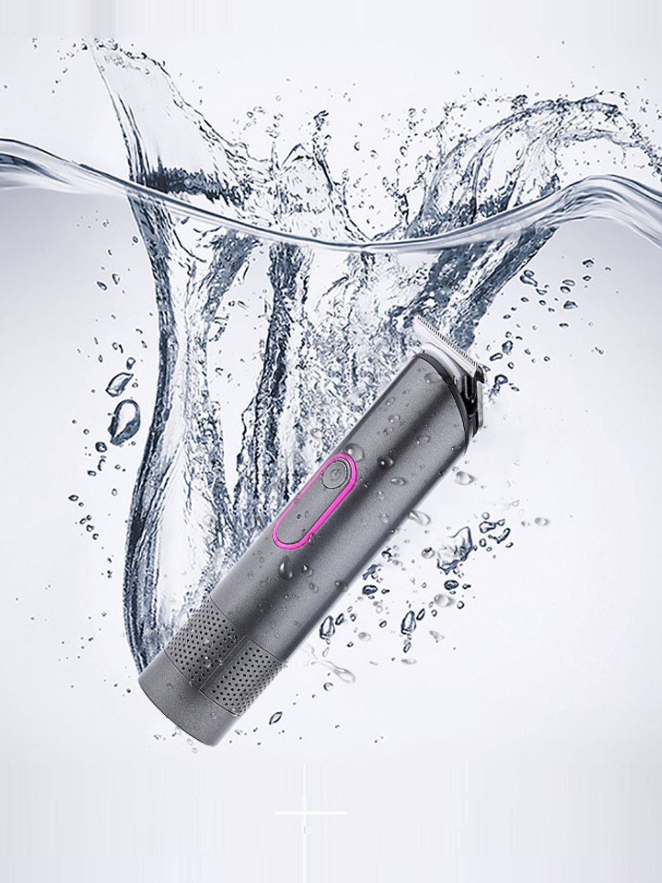Dark gray cordless rechargeable hair clipper from Trendsi with a sleek design, suitable for easy and precise hair cutting.