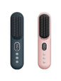 Dark gray Trendsi heated straightening comb with ergonomic handle, designed for smooth, effortless hair styling.