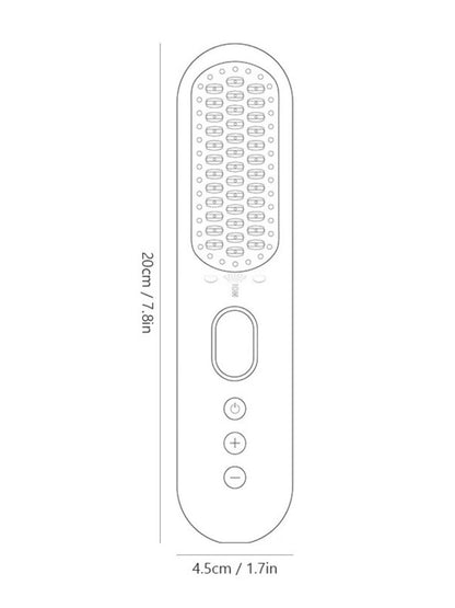 Dark gray Trendsi heated straightening comb with a sleek design, ideal for straightening and smoothing hair.