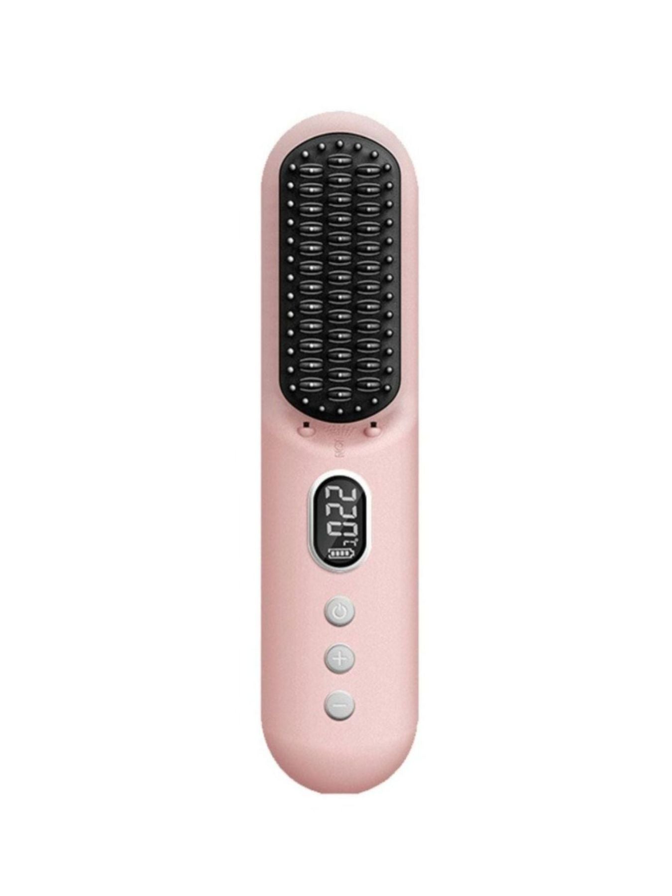 Dark gray Trendsi heated straightening comb with one-size design, showcasing its sleek, ergonomic handle and heating plates.