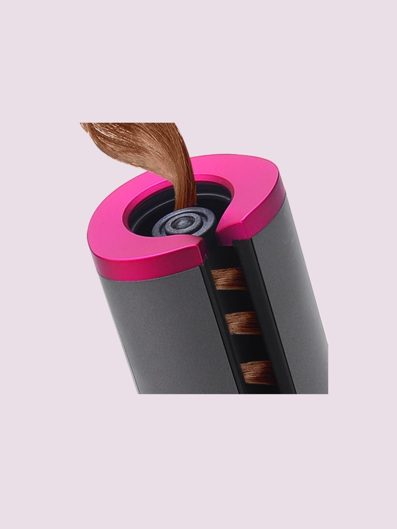 Dark gray portable automatic hair curler by Trendsi with a sleek design, ready for easy styling on the go.