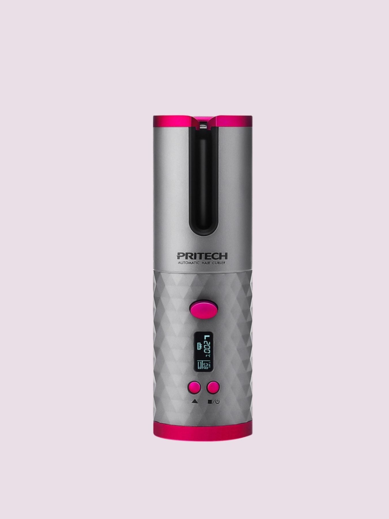 Dark gray portable automatic hair curler by Trendsi, compact design with a handle and curling chamber for easy styling.
