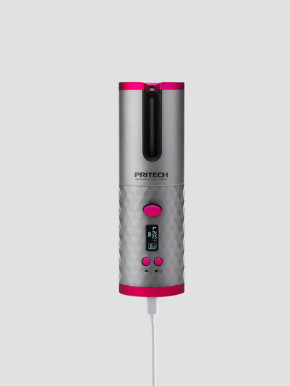 Dark gray portable automatic hair curler by Trendsi, compact design with a sleek, modern look for easy styling.