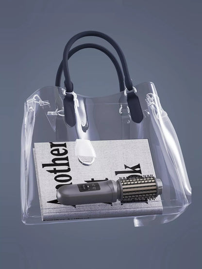 Dark gray Trendsi portable hot air brush for styling and drying hair, compact and easy to handle.