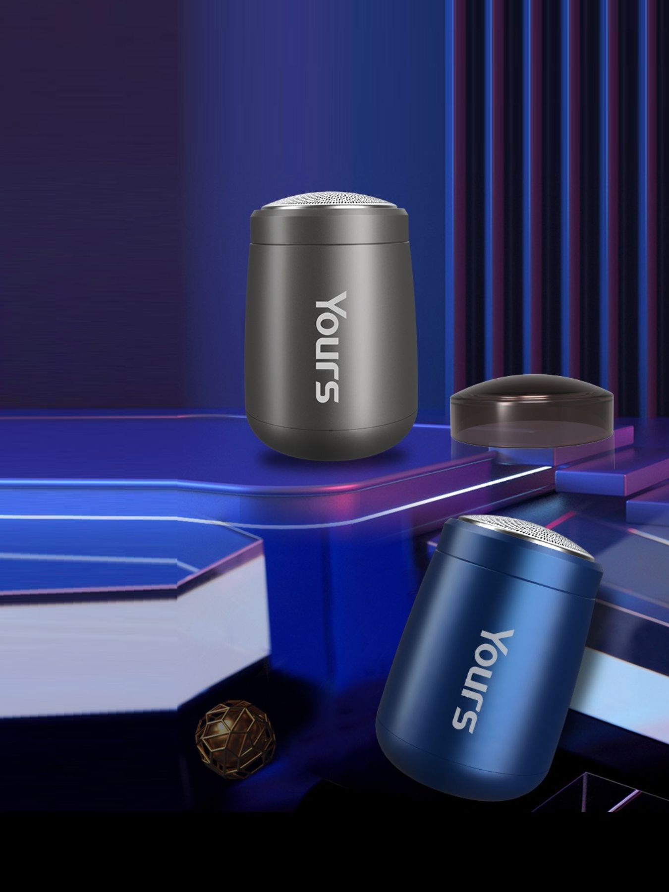 Dark gray portable mini electric shaver by Trendsi, compact design ideal for travel and quick grooming.