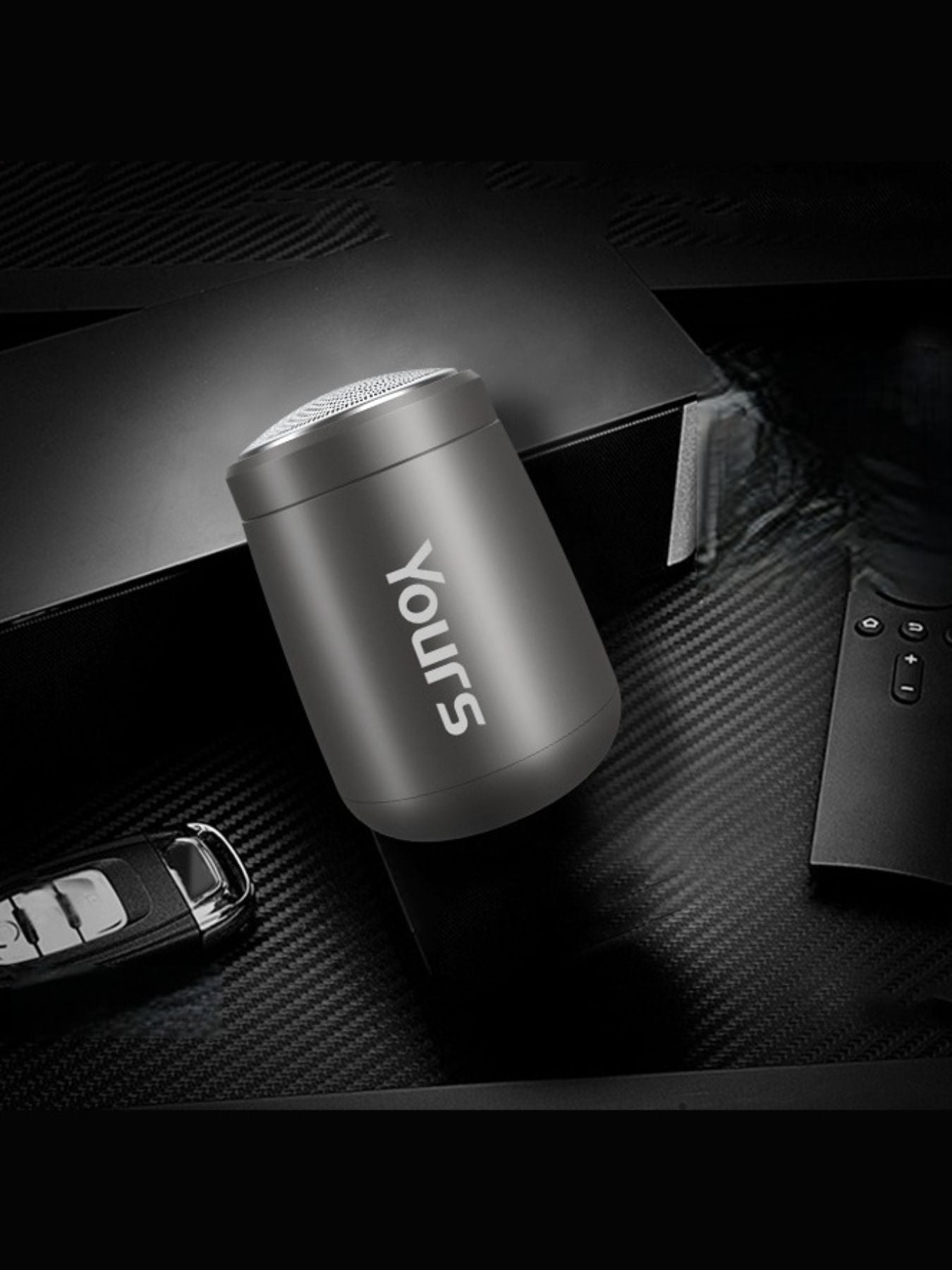Dark gray portable mini electric shaver by Trendsi, compact design for convenient grooming on the go.