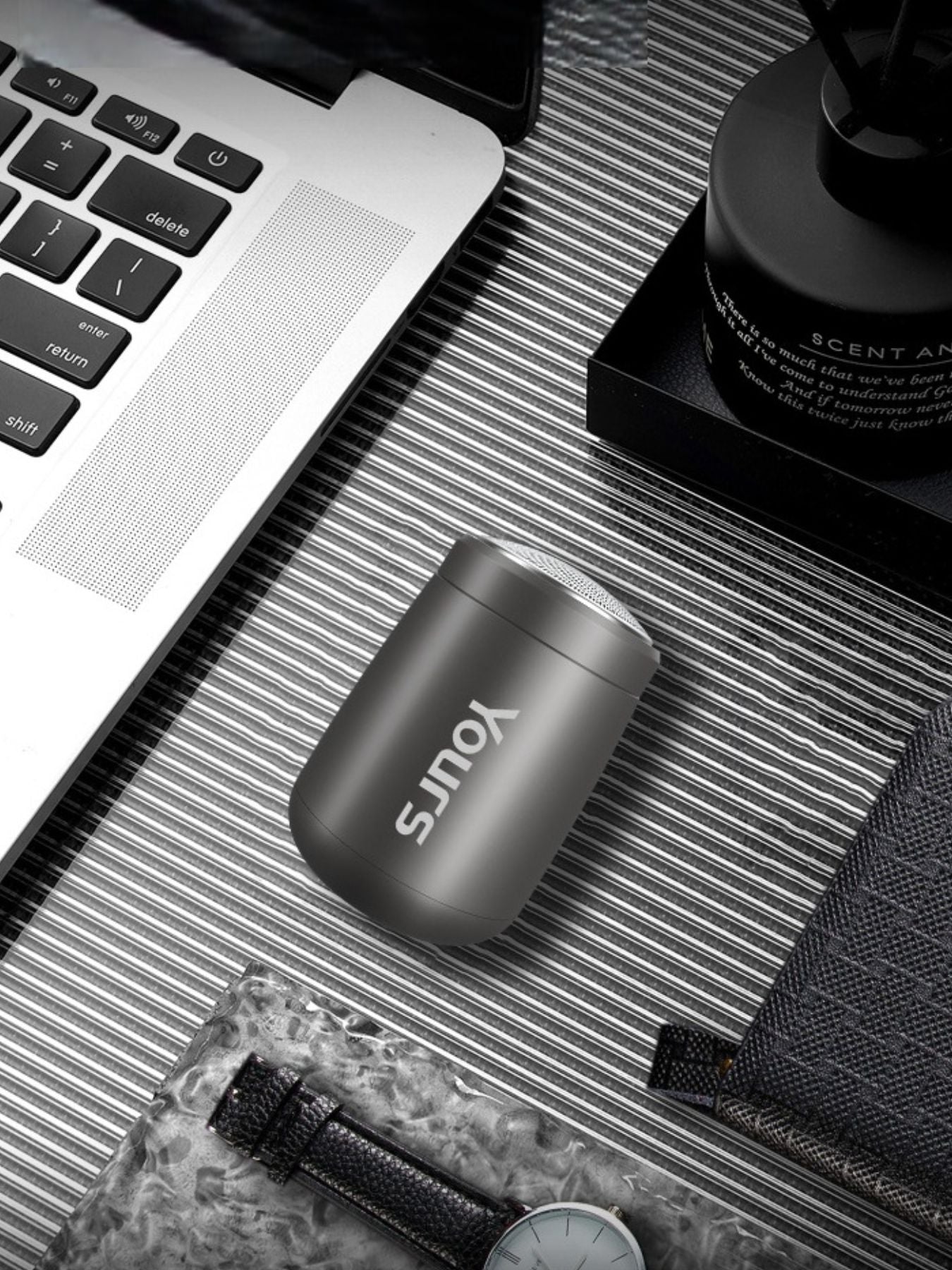 Dark gray portable mini electric shaver by Trendsi, compact design ideal for travel and quick grooming.