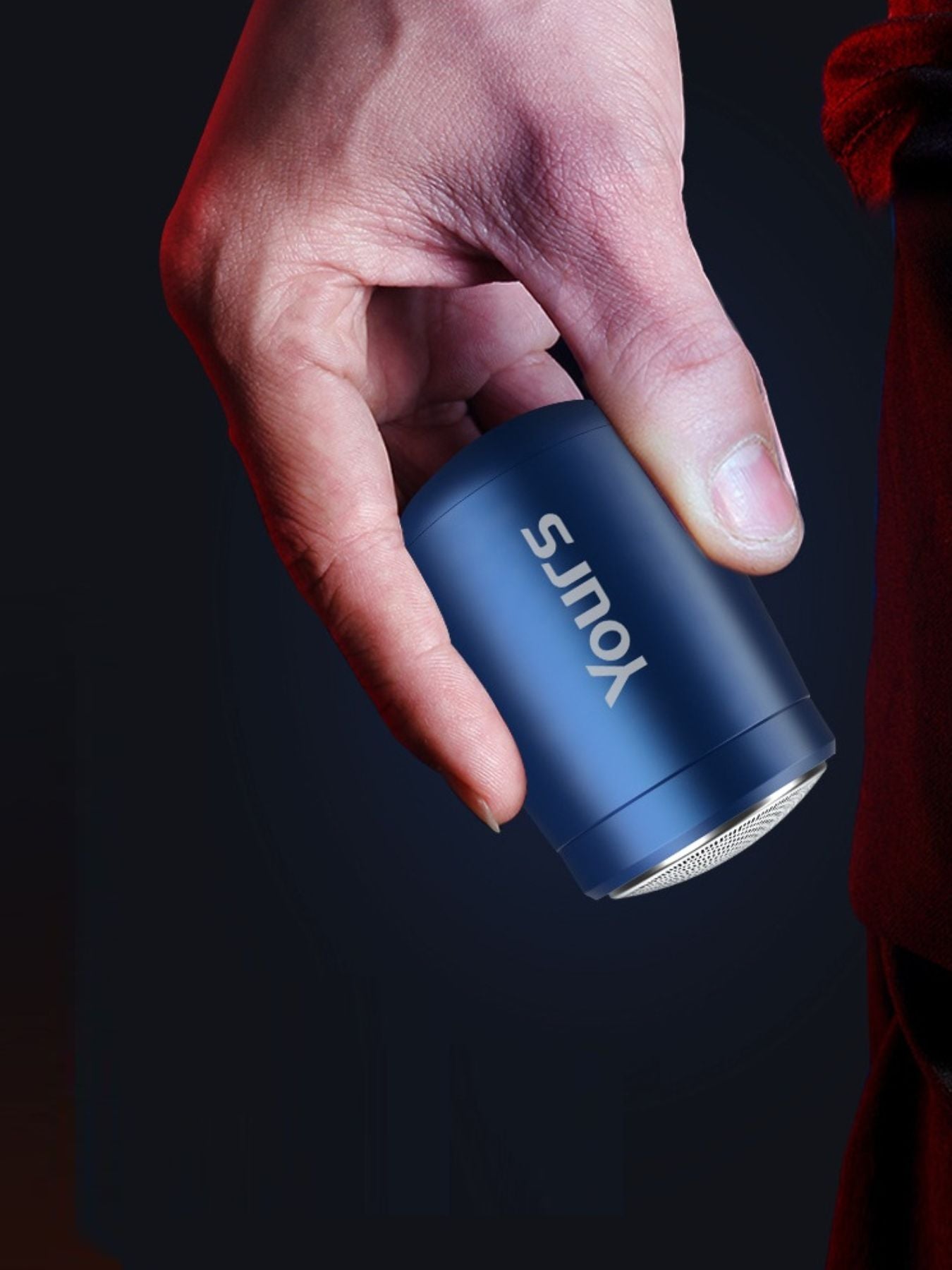Dark gray portable mini electric shaver by Trendsi with compact design for easy grooming on the go.