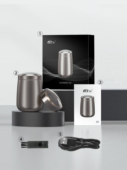 Dark gray portable mini electric shaver by Trendsi, compact design ideal for on-the-go grooming.
