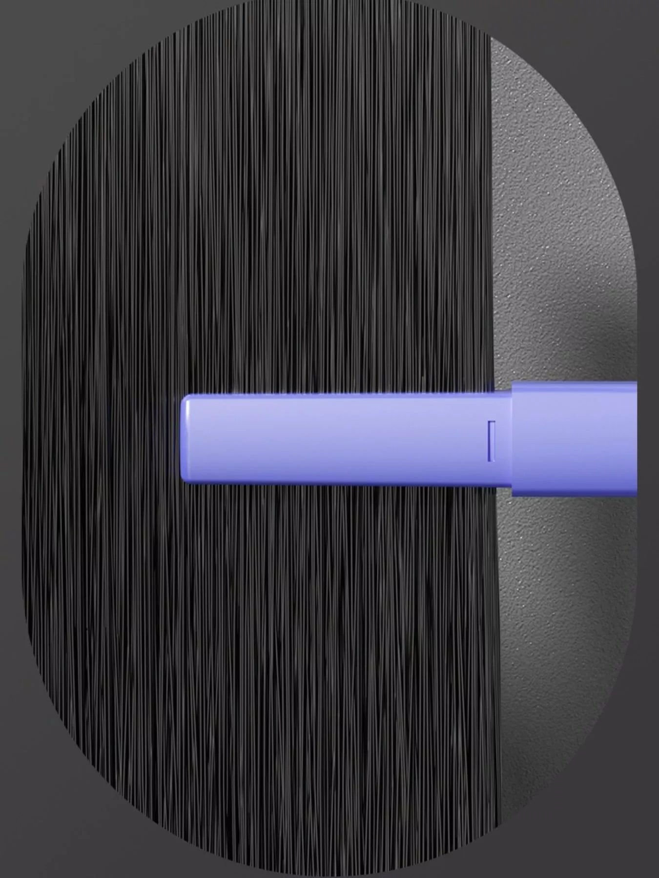 Dark gray portable rechargeable hair straightener by Trendsi, compact and sleek for on-the-go styling.