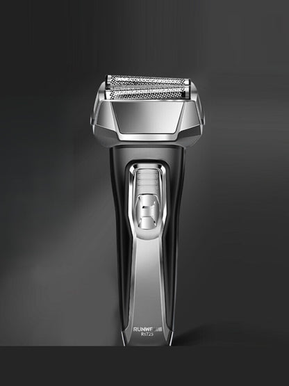 Dark gray rechargeable electric shaver by Trendsi with a sleek, compact design for easy grooming and precise shaving.