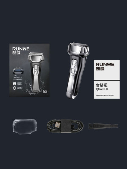 Dark gray rechargeable electric shaver from Trendsi with a sleek design, suitable for close and comfortable shaving.