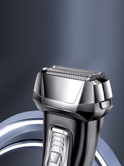 Dark gray rechargeable electric shaver by Trendsi with a sleek design, suitable for a close and comfortable shave.