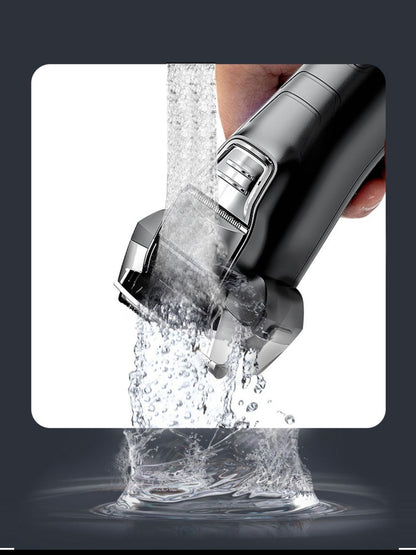 Dark gray rechargeable electric shaver by Trendsi with a sleek design, suitable for close and comfortable shaving.