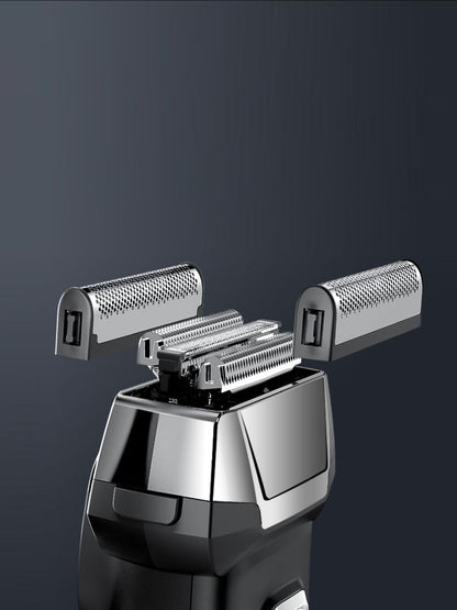 Dark gray rechargeable electric shaver by Trendsi with a sleek, compact design for smooth, close grooming.