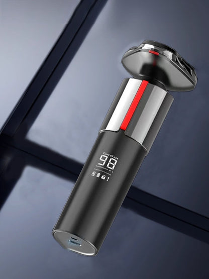 Dark gray rechargeable electric shaver by Trendsi with a sleek, compact design for close grooming.