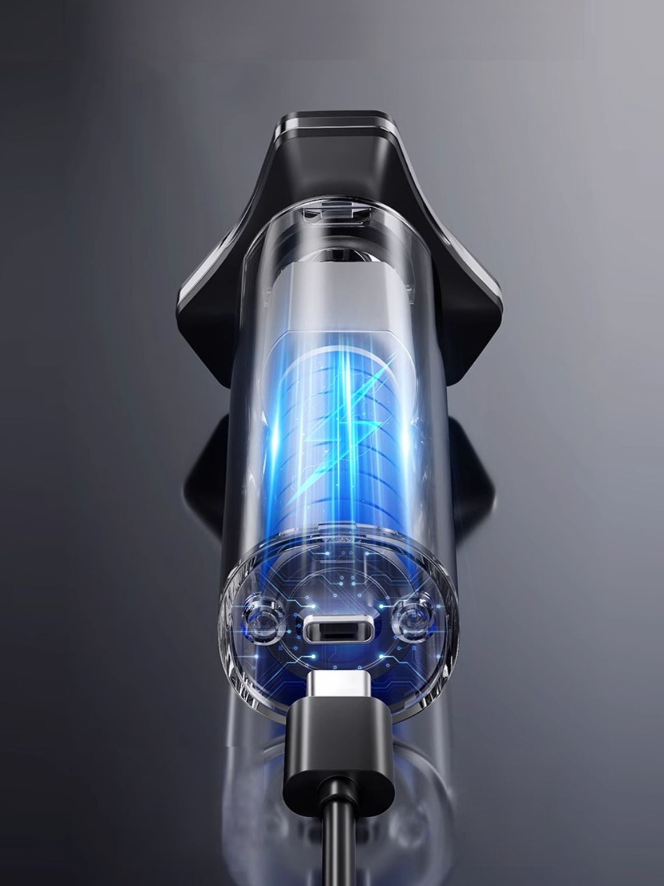 Trendsi rechargeable electric shaver in dark gray with a sleek design, suitable for a close and comfortable shave.