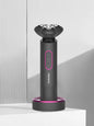 Dark gray rechargeable rotary shaver from Trendsi with a sleek, compact design for easy grooming and facial hair removal.