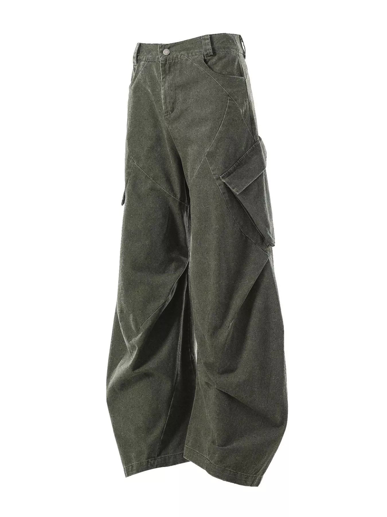 Dark gray men's cargo pants with multiple pockets, stylish and functional, from Trendsi.