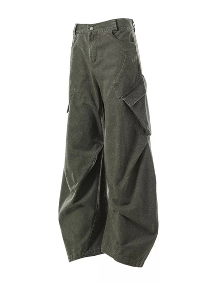 Dark gray men's cargo pants with multiple pockets, stylish and functional, from Trendsi.