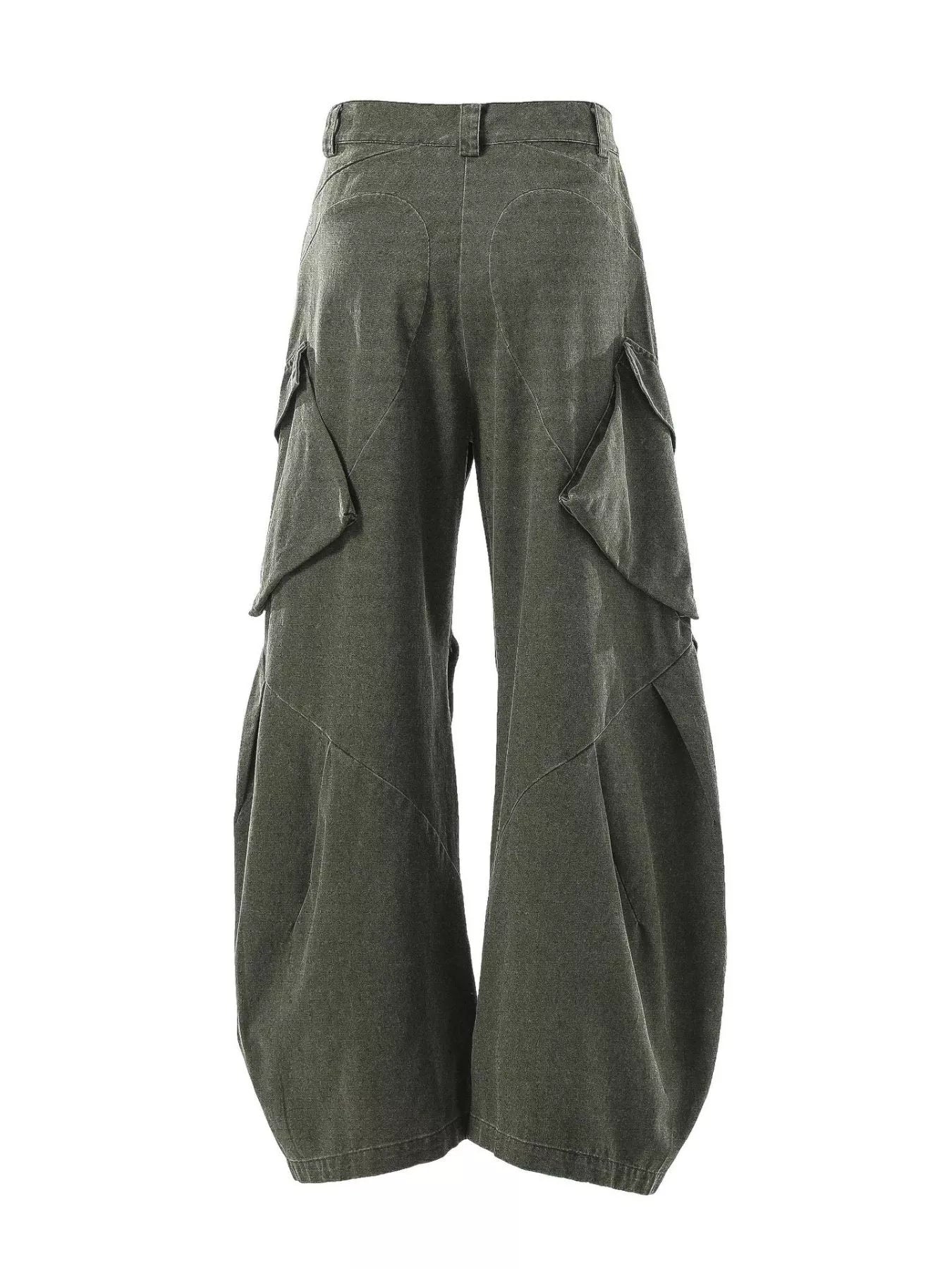 Dark gray men's cargo pants with multiple pockets, stylish and functional Trendsi men's clothing for casual wear.