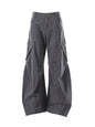 Men's dark gray cargo pants with multiple pockets from Trendsi, featuring a relaxed fit and functional storage options.