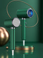 Dark green Trendsi constant temperature high-speed hair dryer with European plug, showcasing its sleek design and professional features.
