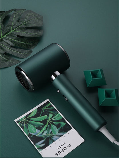 Dark green Trendsi high-speed hair dryer with constant temperature control and European plug for fast, gentle drying.