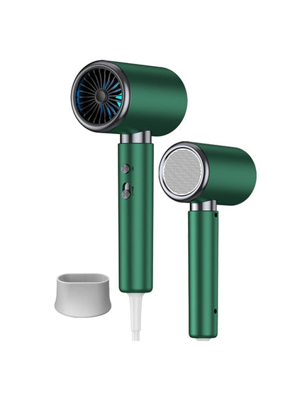 Dark green Trendsi negative ion hair dryer with European plug, showcasing its sleek design and ergonomic handle.