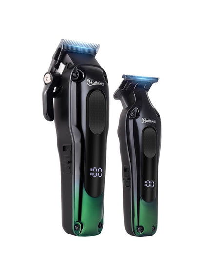 Dark green Trendsi cordless hair clipper, portable and compact, ideal for quick haircuts and grooming on the go.