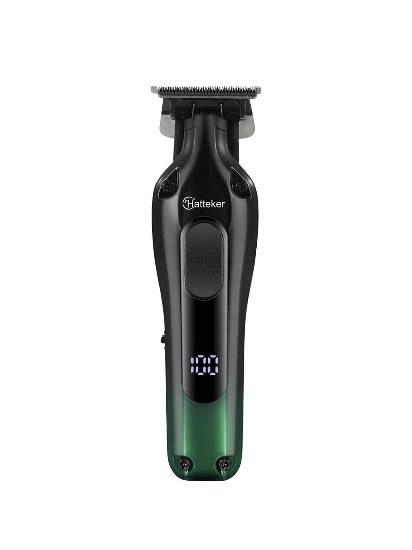 Dark green portable cordless hair clipper by Trendsi with ergonomic design and adjustable blades for easy styling.