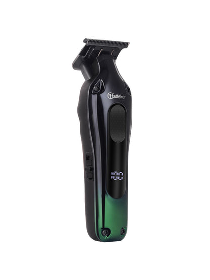 Dark green Trendsi portable cordless hair clipper with ergonomic design and adjustable blades for easy styling.