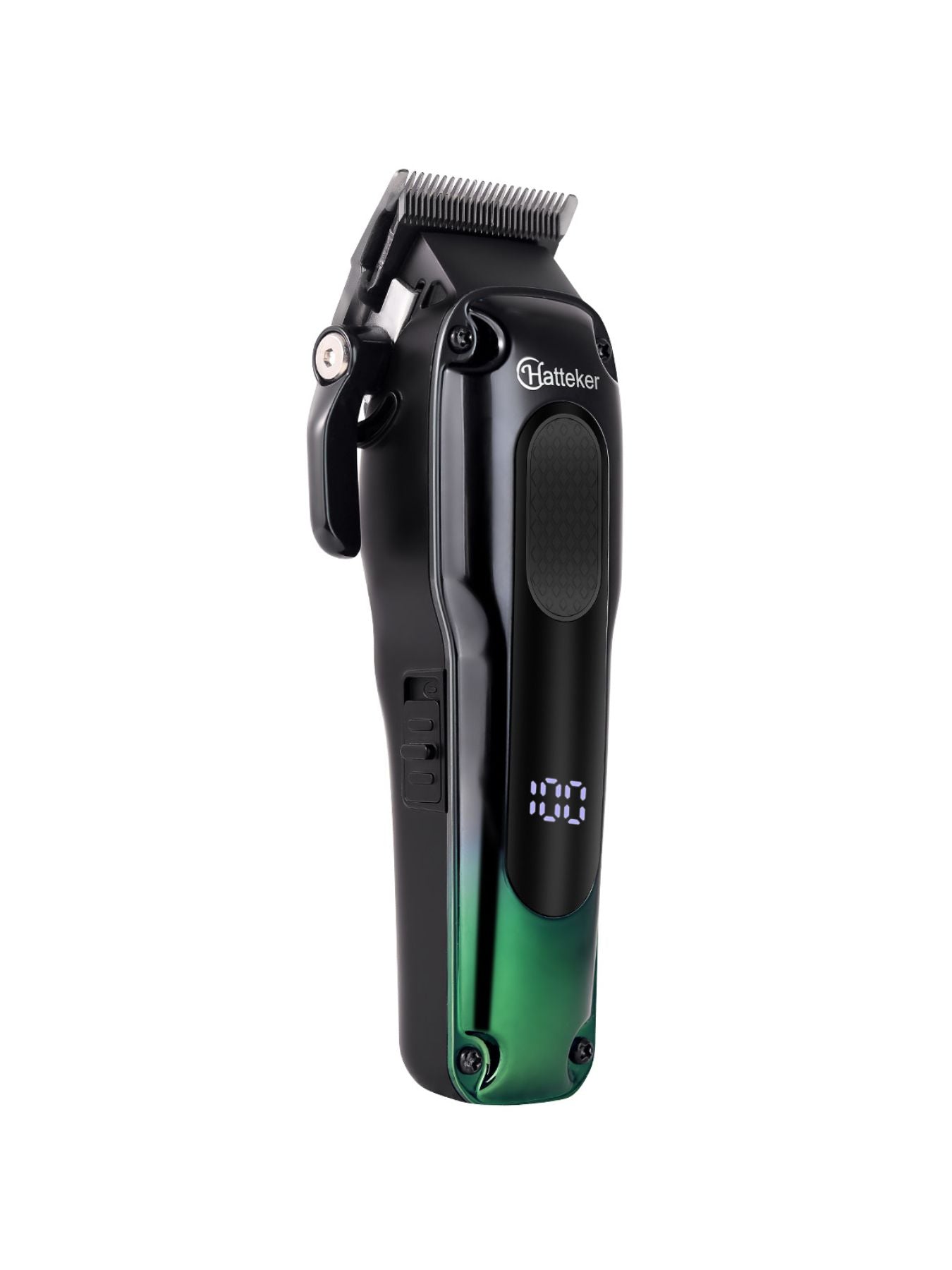 Dark green Trendsi portable cordless hair clipper with adjustable blades and ergonomic design for easy styling.