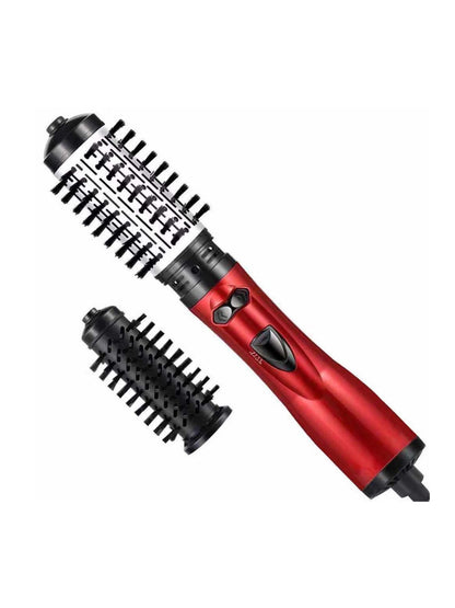 Deep red Trendsi Negative Ion Hot Air Brush with North American plug for smooth, shiny hair styling.