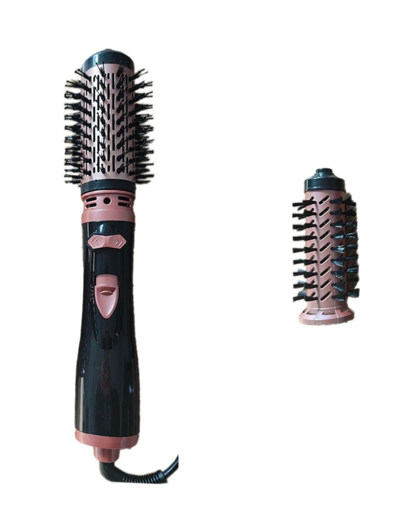 Deep red Trendsi Negative Ion Hot Air Brush with North American plug for smooth, shiny hair styling.