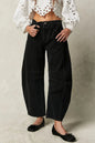 Dusty blue wide leg jeans with pockets from Trendsi, featuring a relaxed fit and casual denim style.