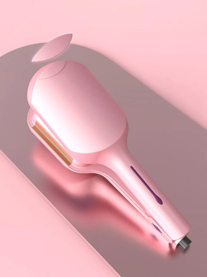 Dusty pink Trendsi fast heating curling iron with European plug, perfect for quick, stylish curls and versatile styling.