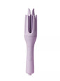 Dusty pink automatic rotating hair curling iron by Trendsi with North American plug, showcasing its sleek design and rotating barrel.