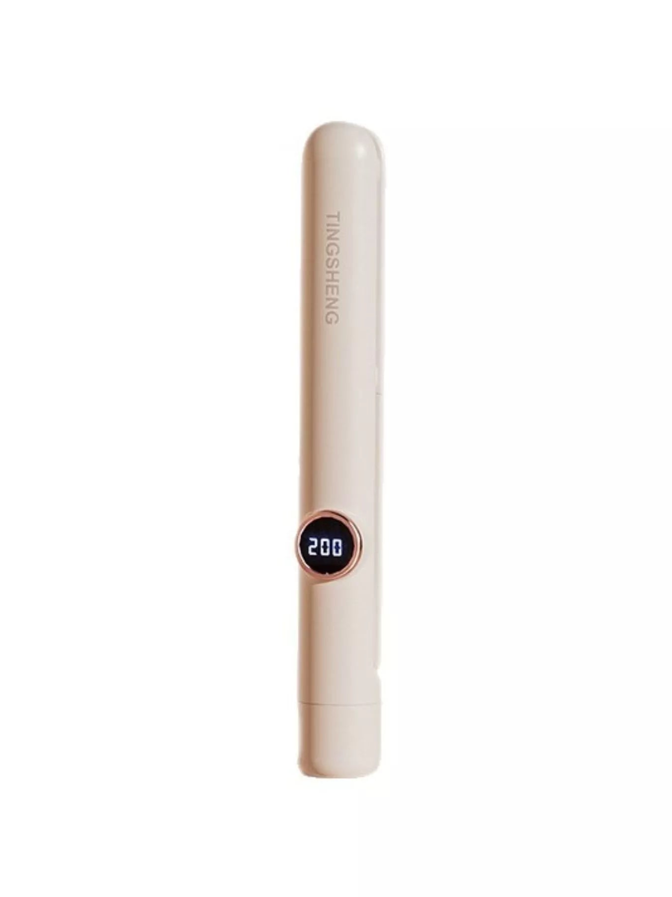 Dusty pink Trendsi fast heating hair straightener with North American plug, sleek design for smooth, straight hair styling.