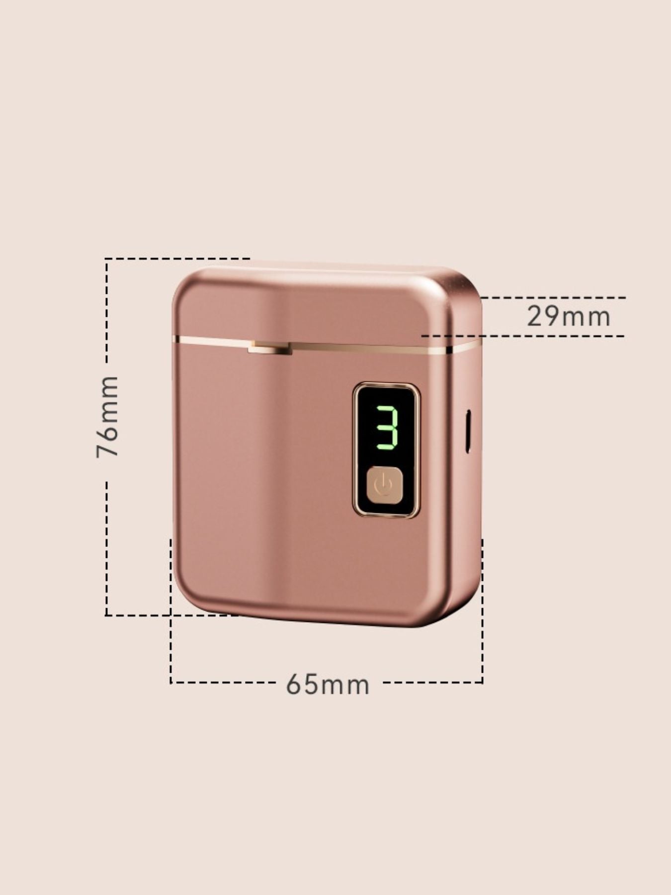 Dusty pink portable electric nail buffer from Trendsi, compact design with multiple polishing and filing surfaces for manicures.