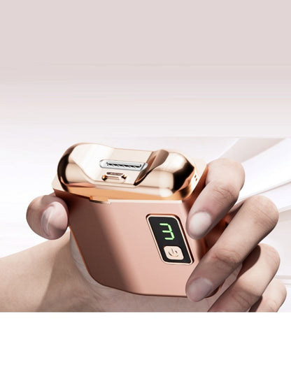 Dusty pink portable electric nail buffer by Trendsi, compact handheld device for smooth, polished nails.